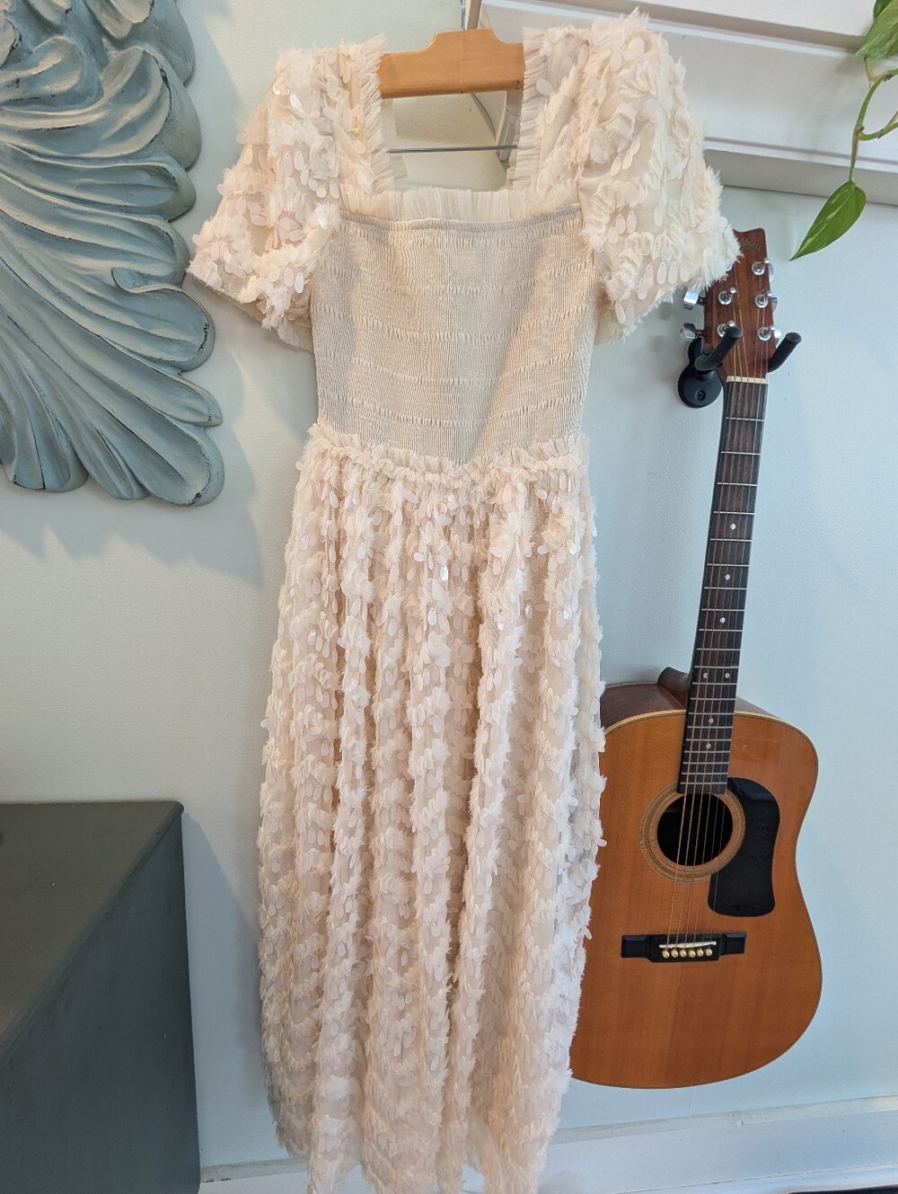 Ivy City Ivory Cream Dress. Vintage Party Holiday. Cute With Boots & Belt XXS